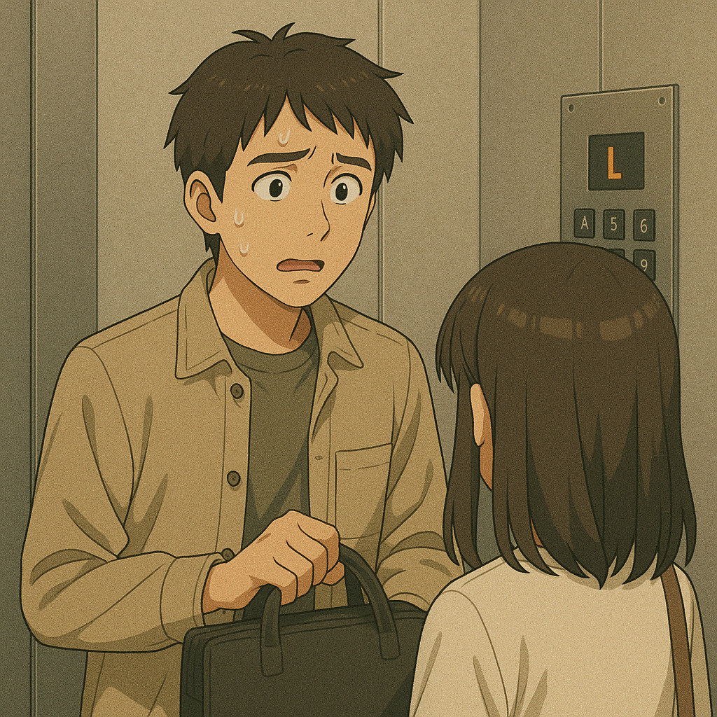 20代男性会社員・痴漢のイラスト